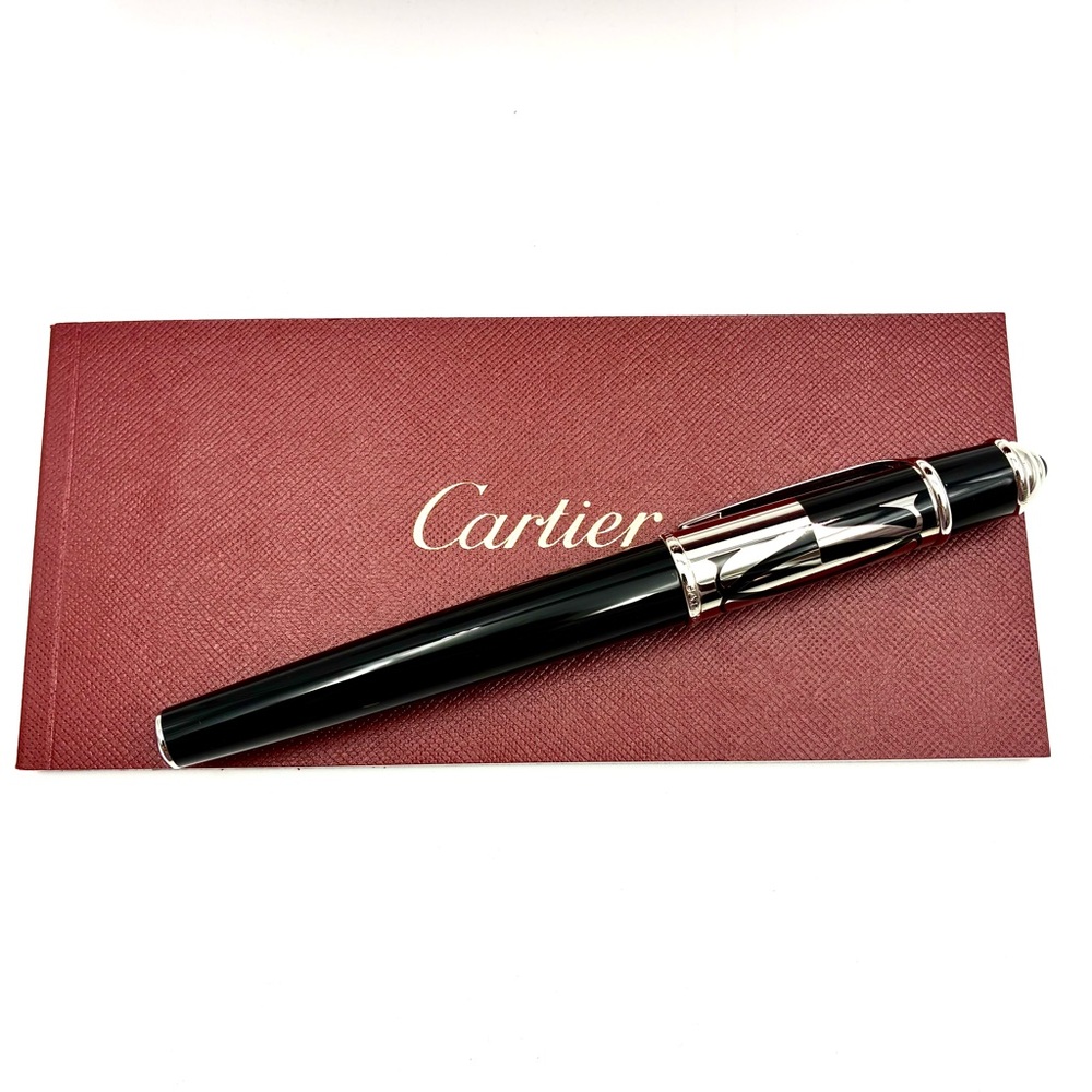 Cartier Vintage Black and Silver Luxury Pen - Picture 3 of 7